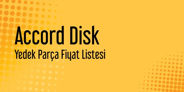 Accord Disk Fiyat Listesi